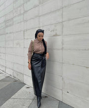 The Modest Vegan Leather Skirt