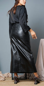 The Modest Vegan Leather Skirt