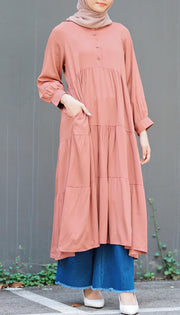 Rayon Tiered Dress