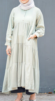 Rayon Tiered Dress