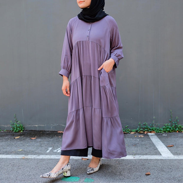 Rayon Tiered Dress